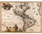 Wee Blue Coo LTD Map Antique Visscher North South America Art Canvas Print