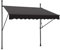 UISEBRT Klemmmarkise mit kurbel 350cm breit - Balkonmarkise ohne Bohren Verstellbar, UV-Schutz, Sonnenschutz, Wetterfest, Dunkelgrau (3,50 x 1,20 m,Dunkelgrau)