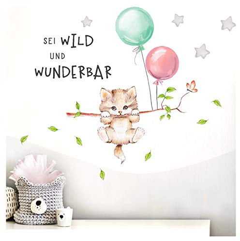 Little Deco Wandtattoo Kinderzimmer Tiere Luftballon Wandaufkleber Deko DL318-D1