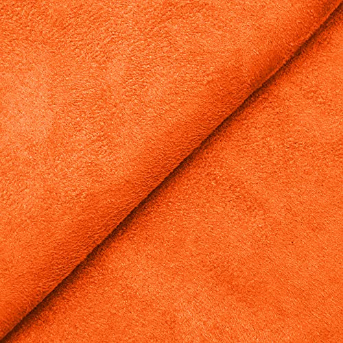 DESHOME Alessia - Stoff Meterware aus wasserabweisendem Mikrofaser, Stoffe für Sofa, Kissen, Möbelstücke, Stühle Beziehen Orange - 1 Meter