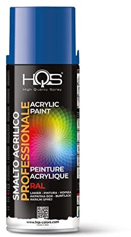 HQS Bombe de peinture acrylique, couleurs Ral (Ral 5017 - Bleu signalisation)