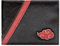 Shinobi Ninja Akatsuki Team Cloud Outfit Metallabzeichen Emblem Geldbörse/Geldbeutel Zweifach ID & Kartenhalter, Schwarz