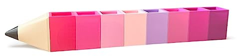 KAJAWIS Schreibtisch-Organizer Kinder Schreibtisch stiftesorter eko Organizer für Bleistifte Organizer für Buntstifte (8 Farben Pink)