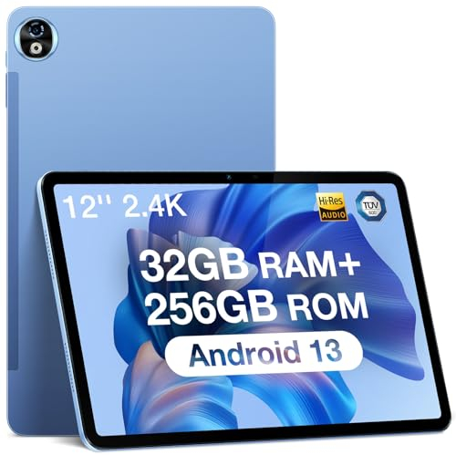 DOOGEE T20 Ultra Tablet Android 13, 12 Zoll, 32 GB + 256 GB (TF 2TB) Helio G99 Octa-Core Tablet, Touchscreen, 10800 mAh, 2,4 K Display, 16 MP + 8 MP, 4G LTE /5G WiFi Tablet Gaming, GMS/GPS/Widevine L1