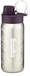 ergobag Edelstahl Trinkflasche Edelstahl Trinkflasche mit verschiedenen Motiven für Kinder, 500ml, BPA-frei, auslaufsicher, leicht zu reinigen Lila