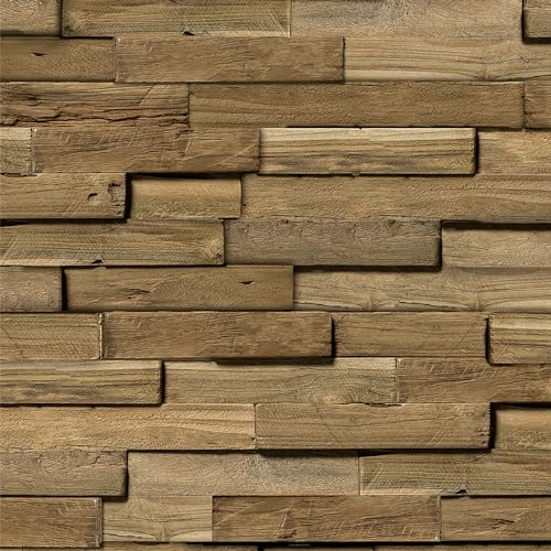 Easy Decor 3D Holz Vliestapete 10mx52cm | | Einfach anzubringen und zu Entfernen 1005 x 52