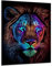 DARO Design - Wand-Bild 6mm HDF 84x56 cm Neon Löwe - Wand-Deko Bilder Wohnzimmer