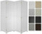 HEXIM Paravent 180x180 cm - Trennwand 4-teilig klappbar für Innenbereich - Raumteilung Dekoration Blickfang freistehend tragbar Privatsphäre (LR194-weiß)