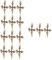 SEWOART 5 Sets Antiker Kreuz-vajra-stößel- Schmuckherstellung Für Halskette Schlüsselanhänger Buddhistisches Messing 3 Stück * 5