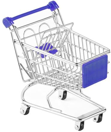 SiaBiced Mini-Einkaufswagen Spielzeug Organizer für Kinder, Supermarkt-Handwagen für Rollenspiele, Aufbewahrung und Dekoration, Aufbewahrung für Rollenspiele