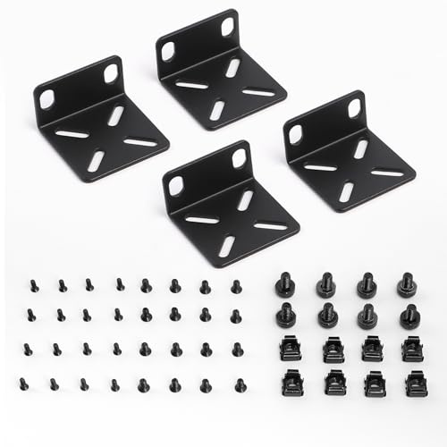LALAGO Rack Mount Kit 19 Zoll für Buffalo Tech Cisco NETGEAR Dell D-Link | Switch Racks Ohren, 19 Inch Rack Ears, Rackmontage-Kit für Buffalo Tech Cisco NETGEAR Dell D-Link Linksys und TRENDnet