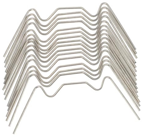 Hemobllo 50Pièces Clips de Vitrage Acier Inoxydable W Pinces à Fil pour et Résistants Faciles à Installer