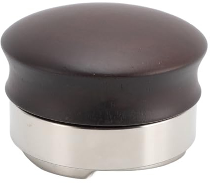 58mm Walnut Wood Coffee Tamper, Coffee Press Tool with Auto - Balancing Design, Stainless Steel Base for Even Tamping, Ergonomic Espresso Tamper for Home Baristas Compatible with B