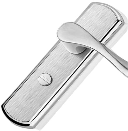 TQSKA No Key Security Wood Bathroom Toilet Door Lock Furniture Portable Door Lock Aluminum Lock Handle(35mm,130mm Pitch Row)