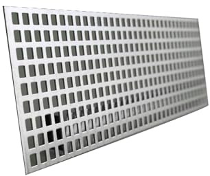 Schlögel GmbH Aluminium Lochblech Qg10-15 2mm Fenstergitter 550mm x 1000mm | Al99,5% hh EN AW-1050A H24 DIN485-2, freier Querschnitt 44,4%, für Geländer Zäune Tore Fassaden Käfige