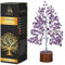FASHIONZAADI Amethyst Crystal Tree Gemstone Feng Shui Bonsai Money Trees for Good Luck Chakra Stone Crystals Healing Home Office Living Room Décor Spiritual Gift Size -10 Inch (Silver Wire)