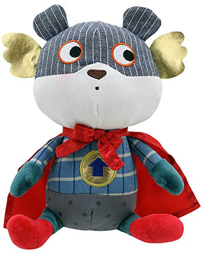 Wilberry Bear Super Hero Soft Toy - Plush Stuffed Animal with Red Cape - Imaginative Play Toy for Toddlers & Kids - Collectable Superhero Toy - Suitable from 12 Months+