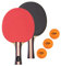 STIGA Performance 2 Spieler Ping Pong Set - 2 Tischtennisschläger, 3-3 Sterne orange Bälle inklusive