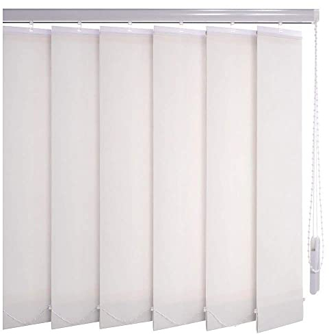 Sonnenschutz-HH® - Lamellenvorhang weiß - Breite 300 cm x 220 cm Höhe - Office Verdunkelungslamellen für Bildschirmarbeitsplätze Lamellenbreite 127mm Vertikaljalousie Vertikalanlage