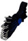 Lumonic 10x Klettbinder 300x20mm gekreuzt Schwarz Blau - Wiederverwendbare Kabelbinder aus Klettband - Zum Befestigen oder Kabelmanagement