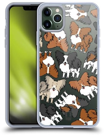 Head Case Designs Papillon Pattern Razze di Cani 4 Custodia in Gel [Protezione di Grado Militare] Compatibile con Apple iPhone 11 PRO Max E Compatibile con MagSafe