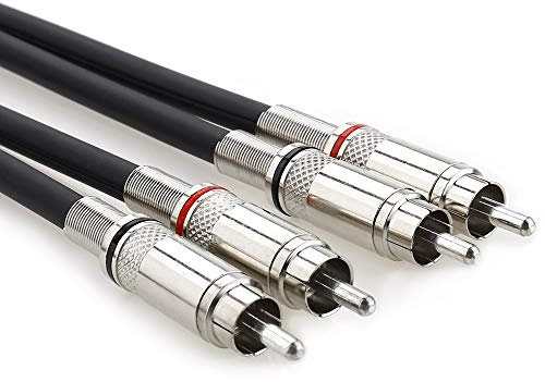 JEEUE Professional Dual RCA Stereo Audio Cable 2RCA Male to 2RCA Male HiFi System Subwoofer Converter Adapter with Diameter 6mm (3Feet / 1Meter)