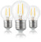 Hellum LED Birne E27, LED Glühbirne E27 mit 2,5W als Ersatz für Glühbirne 25W, Mini Globe 250 Lumen 2700 Kelvin, E27 LED Vintage warmweiß, LED Glühlampe E27 in klar für LED Beleuchtung, 3 Stück 209105