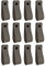 Brute Strength - Ledergriffe für Möbel - Dunkelgrau - 12 Stück - 16,5 x 2,5 cm - Schrankgriff, Türgriff für Küche, Bad, Schränke, Kommode, Holz
