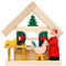 Graupner Holzminiaturen® | Christbaumschmuck Haus Weihnachtsmann Werkstatt aus Holz | Original Erzgebirgische Holzkunst® | Hochwertige Handarbeit | Weihnachtsdeko für Kinder