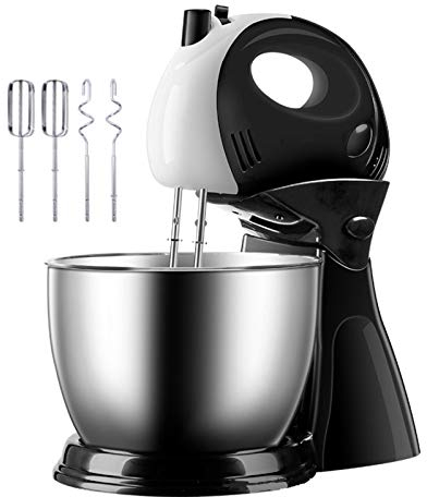 JHNEA Stand Mixer, Classic Separated Hand and Stand Mixer, MixMaster 200 Watt, Soft-Start Technology Stand Mixer, 3 L, 5 Speeds with All Copper Motor,Black