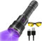 Alonefire SV43 36W 365nm UV Taschenlampe USB Aufladbar Ultraviolett Schwarzlicht Haustierurin Detektor für Harz, Angeln, Skorpion, Bernstein mit Ladestation, UV Schutzbrille, Inklusive Batterie