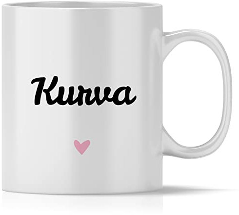 mindmonkeys® Tasse mit Spruch Kurva mit Spruch Witzig Geschenk Geschnekidee zum Geburtstag Keramik 300 ml