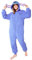 Disney Pigiama Donna Intero - Pigiamone Stitch in Pile con Zip e Cappuccio S-2XL - Pigiami Interi Oversized per Ragazza (Blu Stitch, M)