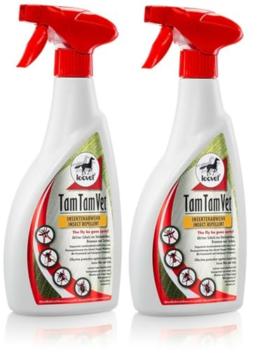 RL24 leovet - Tam Tam Vet | Insektenschutz mit Langer Wirkdauer | Bremsenspray für Pferde | Schutz vor Mücken, Bremsen & Zecken | Mückenspray für Pferde | 2 x 550 ml Sprühflasche (2er Set)
