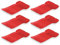 AC - 6 Paquetes de 12 cucharas de plástico - Material Reutilizable y reciclable - Longitud de 17,5 cm - Color Rojo - Total 72 Uds