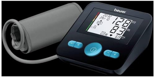Beurer BM27 Limited Edition Automatic Blood Pressure Monitor, Clinically Validated, Blood Pressure Machine with Arrhythmia Detection & Colour-Coded Risk Indicator XL Upper-Arm Cuff Black