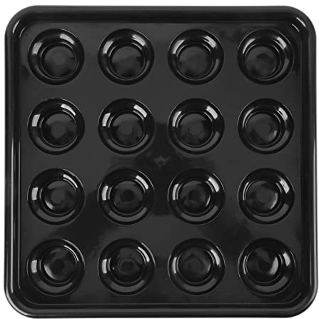 JUOPZKENN Billardball-Tablett, Billardball-Tablett, Verdicktes Kunststoff-Billardball-Halter-Tablett, 16 Löcher, Verschleißfest, Rüttelfest, Billardtisch-Zubehör