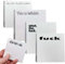 REYROB 4 Set of 200 Funny Sticky Note, Fuck Black Sticky Notes, What The Fuck Sticky Pad, Snarky Novelty Office Supplies for Friends Co-Workers Boss (4 Set)