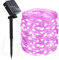 r2digital Tubo Natalizio Led ad Energia Solare, Luci Luminose di Natale da Esterno, Corda IP65 8 Modalità per Giardini, Decorazioni Natalizie, Feste, Pannello con batteria ricaricabile (Rosa, 12)