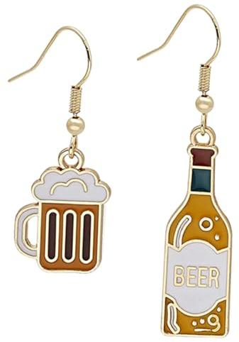 PACKOVE 1 Paar Bier Ohrringe sommerliche Ohrringe Bienenohrringe Geschenke Weingläser minimalistische Ohrringe st. Patricks Day Ohrringe Weinglas Schmuck 3d