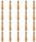 TopHomer 20 Pieces Wooden File Handle, Safety File Handle with Metal Safety Rings, File Cutting Tool Handle, Durable Replacement File Cutting Handle for Woodworking Carpenter (90mm)