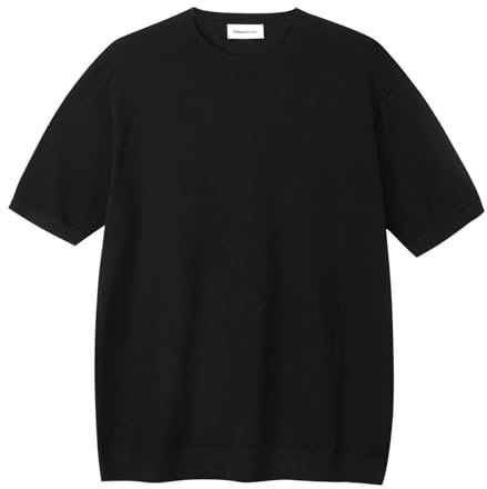 Diana Studio, T-Shirt in Maglia - Uomo, Cotone, Maniche corte, Casual Fit, Nero, L