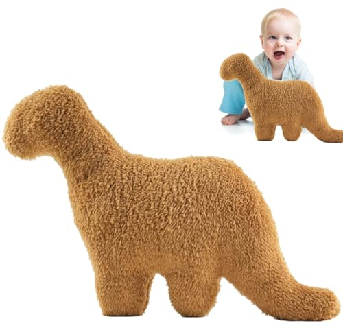Lebenistgut Dino-Nugget-Kissen, Dino Chicken Nugget Dinosaurier Plüschtier, Dinosaurier Nugget Plüschtier, Kissen Geburtstagsgeschenke für Kinder Zimmerdekoration, Brontosauru