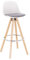 WOLTU Lot de 1 Tabouret de Bar en Similicuir siège Tabouret de Cuisine avec Repose-Pied,Gris+Blanc BH45grw-1