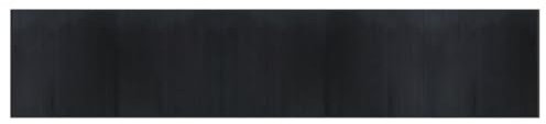 vidaXL Teppich, Bambusteppich Rechteckig, Bambusmatte rutschfest für Wohnzimmer, Läufer Küchenteppich Flurteppich, Modern, Schwarz 100x500cm Bambus