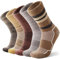 ANTSANG Merino Wolle Wandern Socken für Herren und Damen 5 Paare Warme Winter Dicke Kissen Feuchtigkeit Wicking Crew Boot Socken(Gelb,42-46)