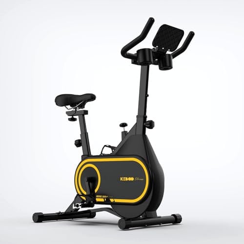 Keboo Bicicleta Ciclo Indoor Fitness Serie 300 Sistema Correa, Inercia 6 kg y 8 Niveles | Pedales Antideslizantes | Posavasos y Ruedas