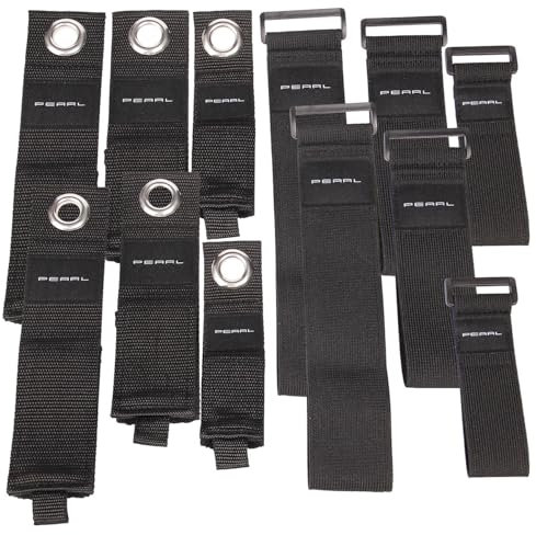 6 attache-câbles à scratch avec œillet de suspension et 6 bandes souples [PEARL]