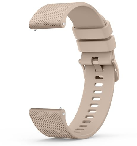 Vancle Garmin Armband für Venu 2 - 20mm Silikon Sport Ersatzarmbänder (Milchtee)