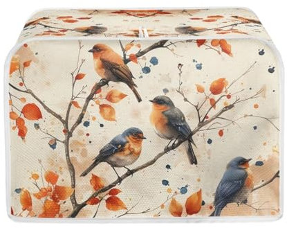 Classic Retro Newspaper Butterfly Design Toaster Cover 2 Slice Appliance Covers Toaster Cover Kitchen Decor Toaster Bag Dust Cover with Top Handle